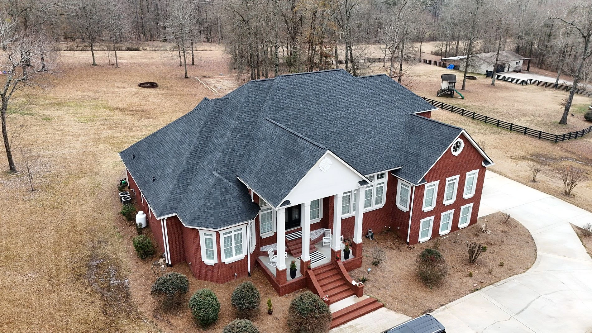 Architectural shingle roof installation — Ridgeback Roofing residential roofing project, Warner Robins GA