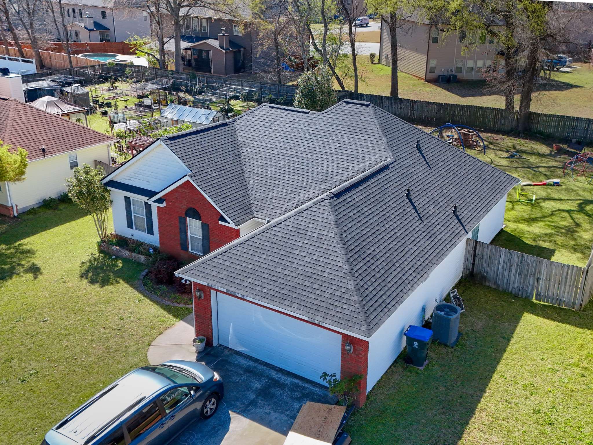 Architectural shingle roof — Ridgeback Roofing residential roofing project, Warner Robins GA