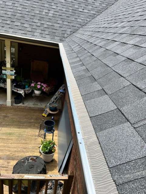 Residential gutter installation — Ridgeback Roofing residential roofing project, Warner Robins GA